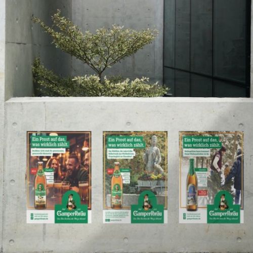 Printkampagne Gampertbräu Kronach Kulmbach Printdesign