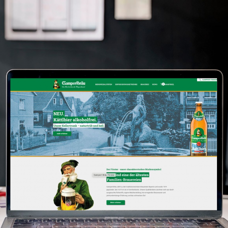 Neue Website Gampertbräu Webdesign