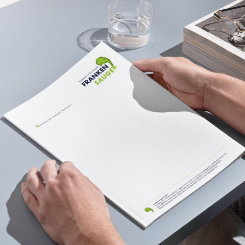 Frankensauger Briefpapier Gestaltung Marketing Kronach